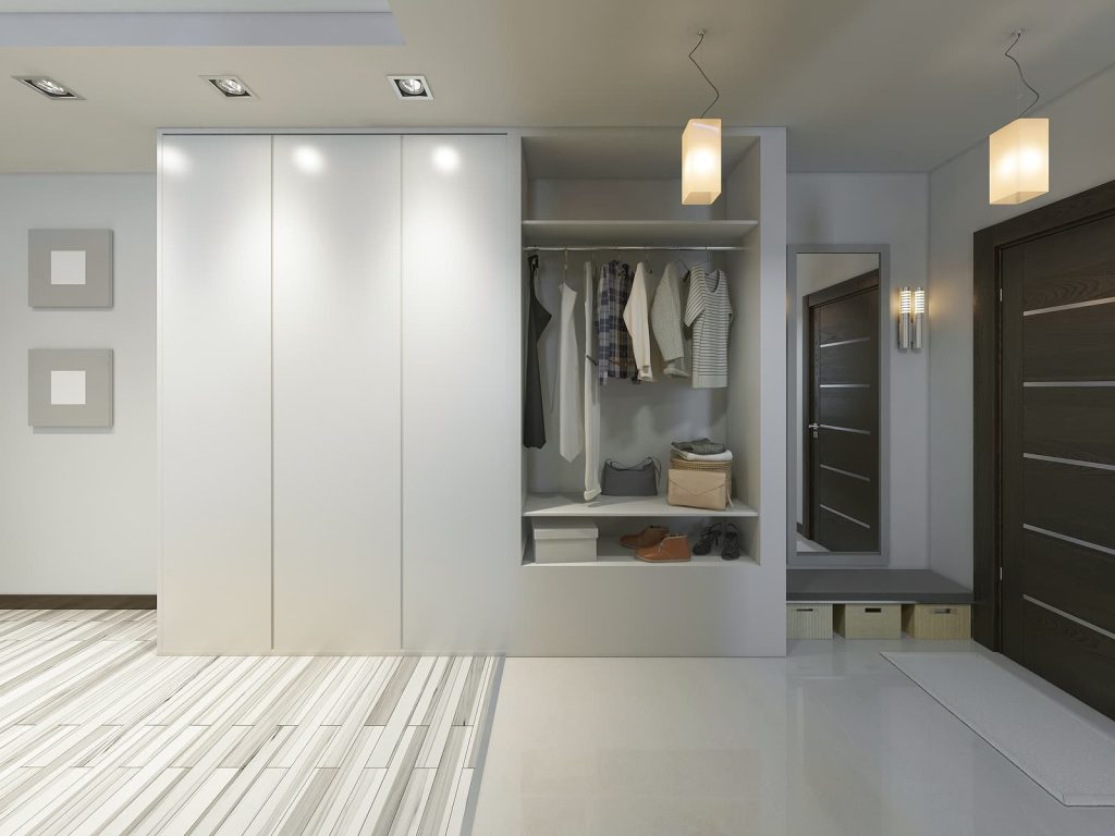 DIY fitted wardrobes - Hall with a corridor in Contemporary style with a wardrobe